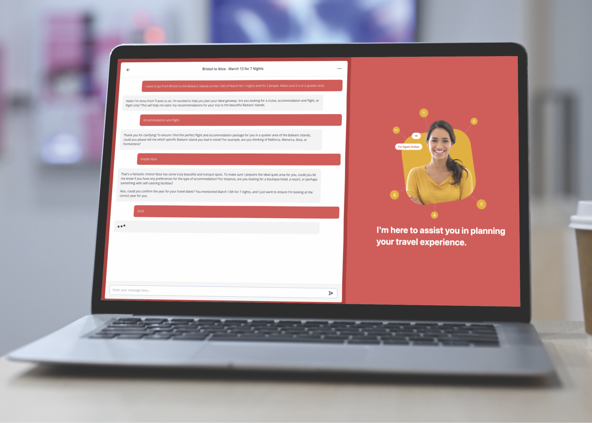 Agent Amber displayed on a laptop